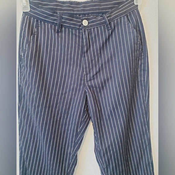 💚5/$25 John Galt Brandy Melville Striped Strait Leg Trousers Pants Size Small - Picture 3 of 6